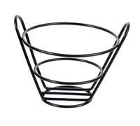 STOBAZA Metal Hollow-out Snack Basket French Fries Holder Portable Fried Chicken Stand for Parties Restaurants Cafes Wear-resistant Food Frying Basket