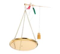 STOBAZA Mini Copper Scale Capacity Traditional Chinese Medicine Handheld Gram Scale for Precise Weighing of Medicinal Materials Tea Jewelry and Dried Fruits with Vintage Authentic Design