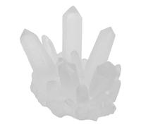 STOBAZA Mini Crystal Sculpture Aquarium Rocks White Plastic/resin Cluster Ornament for Betta and Aquatic Pets, Low Maintenance Desktop Tank Decor Suitable for Winter Terrarium or Vase