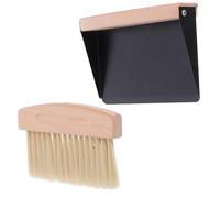 STOBAZA Mini Desktop Broom and Dustpan Set with Detachable Nylon Bristles Small Table Cleaning Brush for Bookshelf and Worktop Portable and Easy to Clean Small Dustpan Brush Set for Home