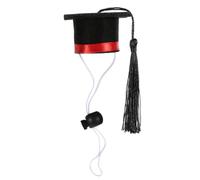 STOBAZA Mini Graduation Cap for Small Pets Lightweight Felt Hamster Hat with Red Ribbon Comfortable Pet Graduation Caps for Mice Hedgehogs Cute Small Animal Costume Accessory for Holidays
