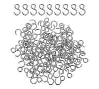 STOBAZA Mini S Hooks Firm Holding 100 Pcs Stainless Steel S Shaped Silver Connectors and Hanging Photos Not Easy to Bend for DIY Crafts or Art Pieces for Making Family Birthday Boards