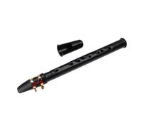 STOBAZA Mini Saxophone Portable Pocket Sax Plastic Woodwind Instrument Black for Beginners Travel Compact Little Sax Straight Mouthpiece