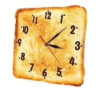 STOBAZA Modern Wall Clock for Bakery and Restaurant Lightweight Wall-mounted Hanging Clock Unique Artistic Design Home Decor Kitchen Dining