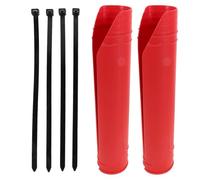 STOBAZA Motorcycle Front Fork Protector Cover Shock Absorber Guard Plastic Wrap for Dirt Bike Off-road Racing Red Replacement Parts with Easy Installation and Impact Resistance