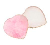 STOBAZA Nail Art Mixing Pallet and Manicure Display Board 2pcs Heart-shaped Resin Plates Pink for DIY Nail Art and Professional Manicure Use