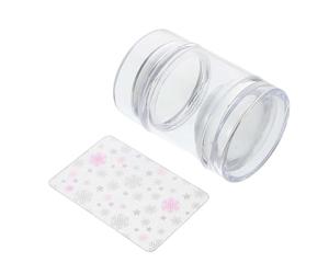 STOBAZA Nail Silicone Stamper Kit with Double-ended Jelly Scraper and Steel Stamping Plate Butterfly Pattern, Diy Nail Art Decoration Tool for Home Manicure and Salon Use