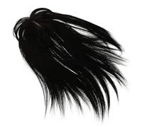 STOBAZA Natural Hair Topper for Women Clip-in Bangs Hair Extensions Toppieces and Grey Coverage Lightweight Natural Dark Brown