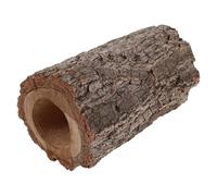 STOBAZA Natural Reptile Hideout Hollow Tree Trunk Shelter for Terrarium Landscape and Turtle Tank, Comfortable Private Corner for Geckos and Snakes, Stylish Brown Wood Decor