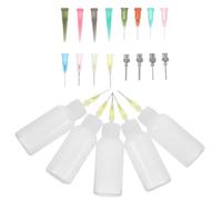 STOBAZA Needle Tip Squeeze Bottle for Precision Liquid Dispensing Fine Tip Applicator for Glue Paint Oil and DIY Crafting Transparent Dropper Bottles for Art Sewing and Quilling