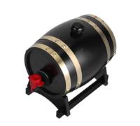 STOBAZA Oak Whiskey Aging Barrel with Wooden Stand and Spout Multipurpose Rustic Dispenser for Wine Beer Spirits Enhancing Flavor and Bar Storage