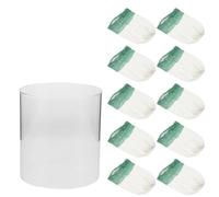 STOBAZA Outdoor Camping Gas Lamp Cover and Replacement Mantles Set with 1 Large Lantern Shade and 10 Green Kerosenes Light Mantles for Hiking and Festival Use