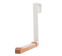 STOBAZA Over Door Clothes Hooks Hanging Organizer No Punch Rear Door Rack for Coats Towels Bags Space Saving Iron Wood Storage Hanger for Home Bathroom Bedroom