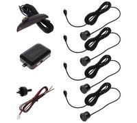 STOBAZA Parking Kit 4-Point Reverse Backup Radar Voice Alert, Black Crescent Auto Reversing System for Safe Parking and Warning