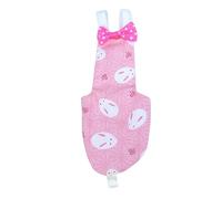 STOBAZA Parrot Bird Clothes Bird Diaper Flight Suit in Pink Cotton Adjustable Buckle Strap and Comfortable Wearing Rabbit Printed Pattern Suitable for Parrot Size Xs to L