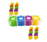 STOBAZA Parrot Intelligent Parrot Color Sorting Plaything Physical Activity Reduce Loneliness Acrylic Material Training Exercise for Small Pet Birds Random Color