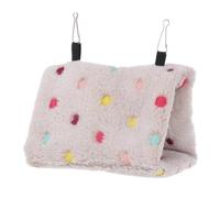 STOBAZA Parrot Nest Bird Hammock Comfortable Living Place Flannel Fabric Hammock Design with Two Hooks Can Be Hung on The Bed Or Windows Fence Suitable for Small Pets