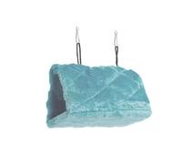 STOBAZA Parrot Plush Hammock Pet Hammock Bed Blue Comfortable Warm Soft Nest for Birds Developing Balance and Coordination Suitable for Home Cage