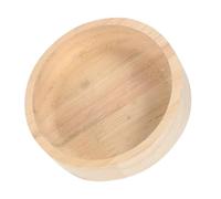 STOBAZA Pet Food Bowl Hamster Food Container Practical Not Easy to Get Deformed Wood Material Bowl Beige for Keeping Pet Cage Small Animals
