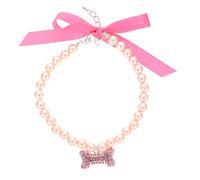 STOBAZA Pet Pearl Necklace for Dog Cat Small and Medium Dog Collar Decorative Pearl Collar for Puppy Kitten