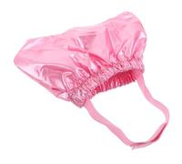 STOBAZA Pink Waterproof Pet Bath Cap Satin Eva Beautiful Grooming Hat with Adjustable Strap Prevents Water Entering Ears for Puppy Shower