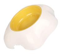STOBAZA Plastic Cat Bowl Egg Shape Reusable Pet Food Bowl for Cats and Dogs, Sturdy and Not Easy to Break, for Feeding and Watering Pets at Home