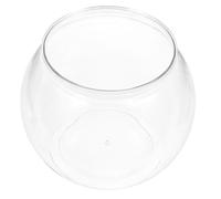 STOBAZA Plastic Fish Bowl Betta Fish Tank round Antidrop Performance High Transparency Plastic Office Relaxation Suitable for Small Turtles