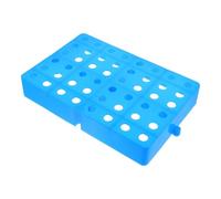 STOBAZA Plastic Warehouse Pallet Platform 30X20X5Cm Blue Perforated Floor Rack for Supermarket Basement Storage