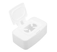 STOBAZA Plastic Wipes Storage Box with Lid, Portable Wet Wipe Dispenser for Bedroom and Office, Dustproof Refillable Container for Small Object Organization, 17x10.5cm