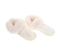 STOBAZA Plush Hole Shoe Inserts Warm Winter Liners Lightweight Soft Thickened Plush Shoe Liners for Outdoor Camping Hiking Cozy Detachable Insulated for Cold Weather White