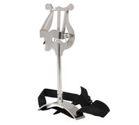 STOBAZA Portable Euphonium Music Score Stand Silver Sheet Music Holder for Performance Lightweight Accessory