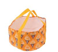 STOBAZA Portable Foldable Foot Bath Basin Made of Sturdy Oxford Cloth, Multi-use Water Basin Suitable for Travel and Camping, Lightweight Yellow Folding Washtub for Soaking Feet