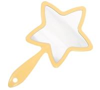 STOBAZA Portable Makeup Mirror with Star-shaped Handle Lightweight Handheld Mirror for Facial Care and Hairstyling Random Color