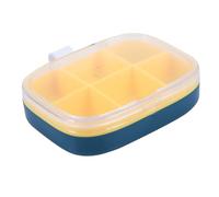 STOBAZA Portable Mini Medicine Pill Box with 6 Compartments, Dustproof Abs Material Travel Organizer for Travelling and Workplaces, Multi-Functional and Compact Storage Case