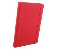 STOBAZA Portable Schedule Planner Notebook Red Elastic Band Cover Agenda Notepad for Students and Professionals Weekly Monthly Management Handbook