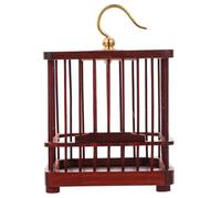STOBAZA Portable Wood Cricket Cage, Finely Polished Mini Grasshopper Cage, Easy to Carry Natural Storage Basket for Learning about Nature and Studying Small Insects
