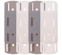 STOBAZA Power Strip Socket Holder 2Pair Adhesive Wall Mount with Strong Bearing and Work-Shaped Slot for Organizing Multi Sockets in Household Random Style