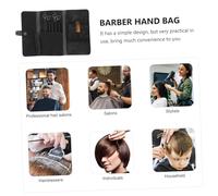 STOBAZA Professional Leather Hair Scissor Storage Organizer Bag Compact Scissor Container for Barber Salon Styling Tools Portable Protective Pouch for Hair Stylists