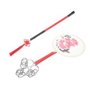 STOBAZA Professional Sheepskin Hand Drum Wooden Stick Portable Jingxi Performance Prop for Folk Dance Percussion Instrument Musical Supply