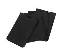 STOBAZA Pu Leather Comb Beard Comb Pouch 4pcs Set with Storage Case Portable Travel Hairdresser Scissor Holder for Men Black Protective Sleeve for Salon Use