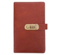 STOBAZA Pu Leather Lockable Checkbook Holder with Combination Lock, 48 Check Slots and 24 Card Organizer Pockets, Deep Brown Receipt and Document Binder for Office and Personal Finance