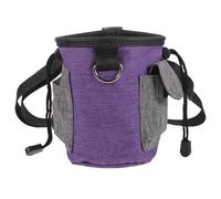 STOBAZA Purple Oxford Cloth Puppy Training Bag with Multiple Storage, Sturdy and Not Easy to Break or Deform, for Outdoor Dog Walking the Street and Outdoor Activities