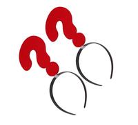 STOBAZA Question Mark Hair Hoops 2Pcs, Flexible One Size Headband for Masquerade Party and Stage Performance Accessories