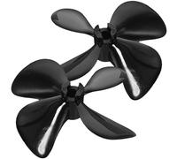 STOBAZA rc boat propeller plastic propeller for rc boat parts replacement 1 pair black PC easy to install lightweight boat modeling trawler propeller