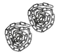 STOBAZA Realistic Silver Plastic Prison Chains with Adjustable Length 2pcs Stage Performance Ready for Halloween Costume Accessories for Themed Parties and Cosplay Props
