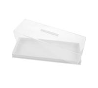 STOBAZA Rectangular Cake Stand with Transparent Acrylic Cover Detachable Lid Easy Clean Display Tray for Bakery Cafes Parties and Home Use