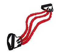 STOBAZA Red Adults Chest Expander with Three Springs Portable Arm Pulling Resistant Band for Pectoral Muscle Training and Shoulder Strengthening Ergonomic Anti-slip Handles Fitness