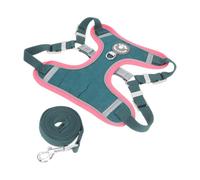 STOBAZA Reflective for Leash Dog Adjustable and Harness to Resistant Suede Fabric with Creative Design Medium Large Dogs