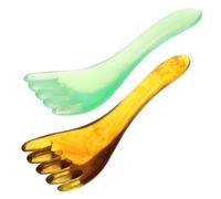 STOBAZA Resin Beeswax Massage Combs Random Color 2pcs Comfortable Five-claw Design Hair Combs for Scalp Massage and Acupoint Scraping Suitable for Travel and Outdoor Use