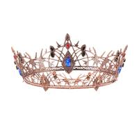 STOBAZA Retro Crown for Women Vintage Baroque Bride Hair Accessory Medieval Headpiece Wedding Prom Stage Performance